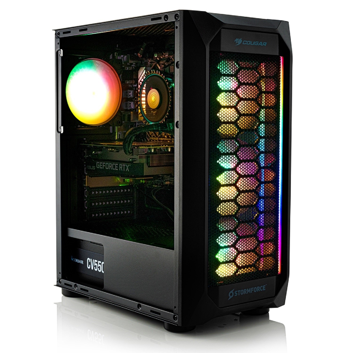 Stormforce Red Computer StormForce Onyx AMD Ryzen 5 5500 16GB RAM 1TB SSD RTX 3050 No OS Gaming ...