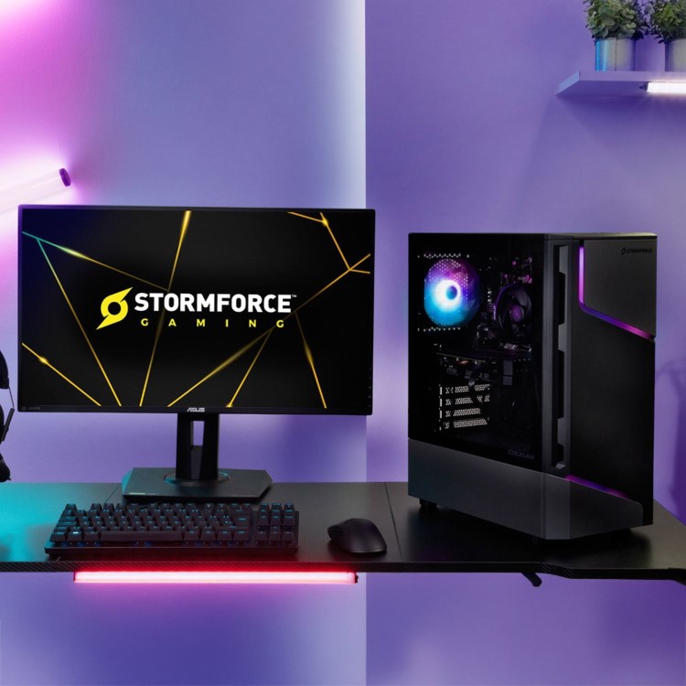 StormForce Onyx Intel Core i5-12400F 16GB RAM 1TB SSD RTX 5060 No OS Gaming PC