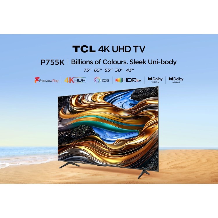 Refurbished TCL 55" 4K Ultra HD with HDR10+ FreeSat LED Smart TV