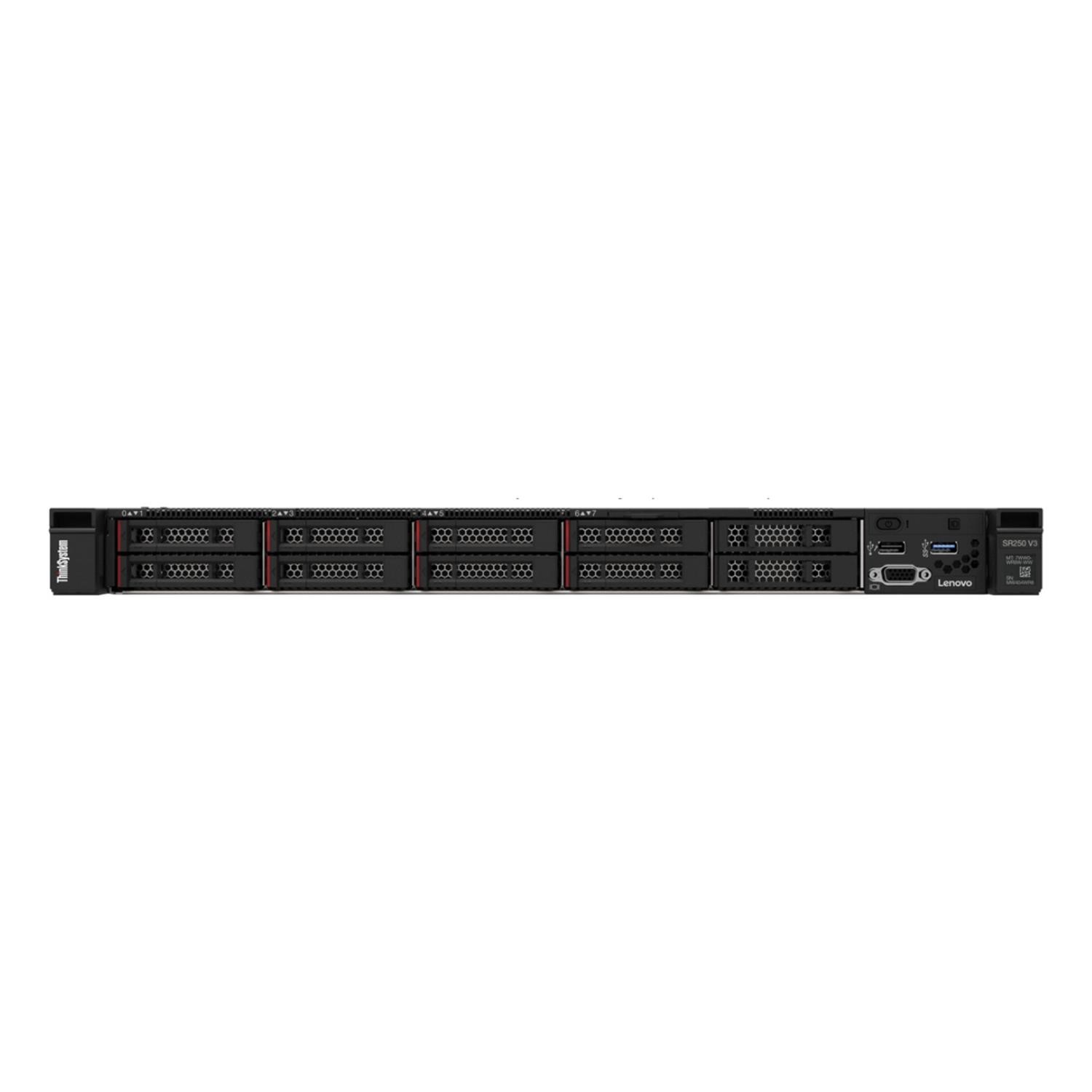 Lenovo Thinksystem Sr250 V3 1Xintel Xeon 6353P 8C 2.7Ghz 65W 1X32GB 2Rx8 Thinksystem Raid 545-8I Pcie Gen4 12GB Adapter 1X800w Black,Silver, Laptops Direct - 7DCLA04XEA