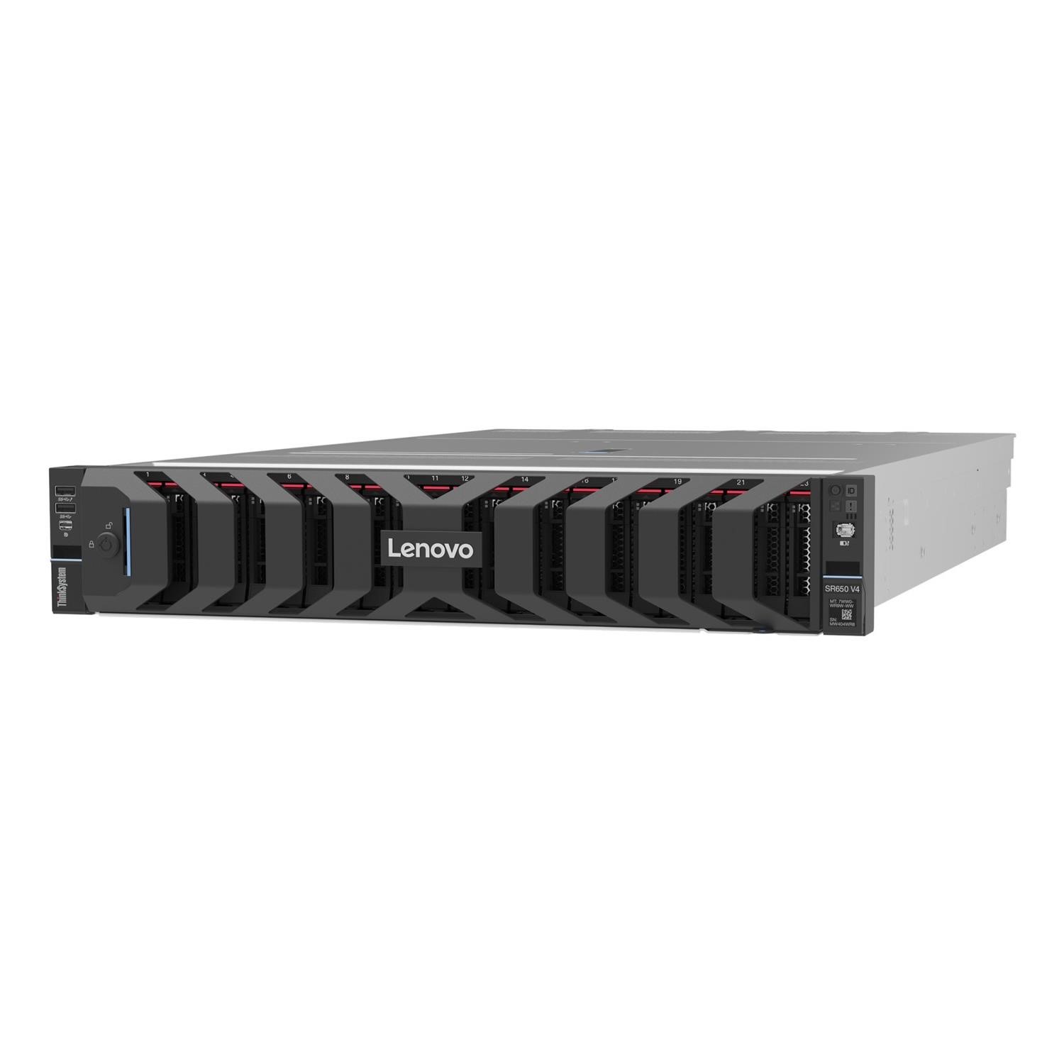 Lenovo Thinksystem Sr650 V4 1Xintel Xeon 6505P 12C 2.2Ghz 150W 1X32GB 2Rx8 Sw Rd 2X1300w 24X2.5 Chassis(Standard) Black,Steel, Laptops Direct - 7DGDA027EA