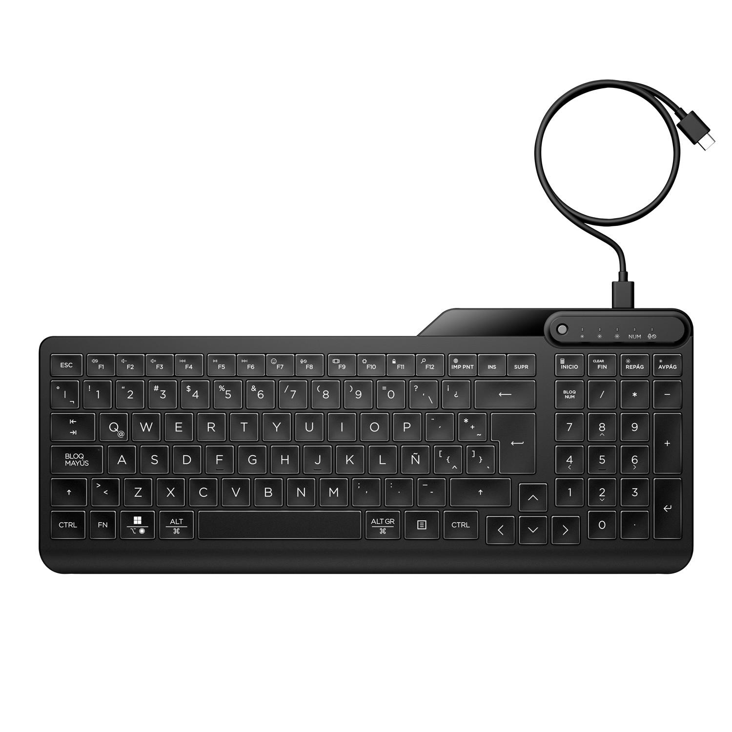 HP 405 Device Backlit Wired Keyboard