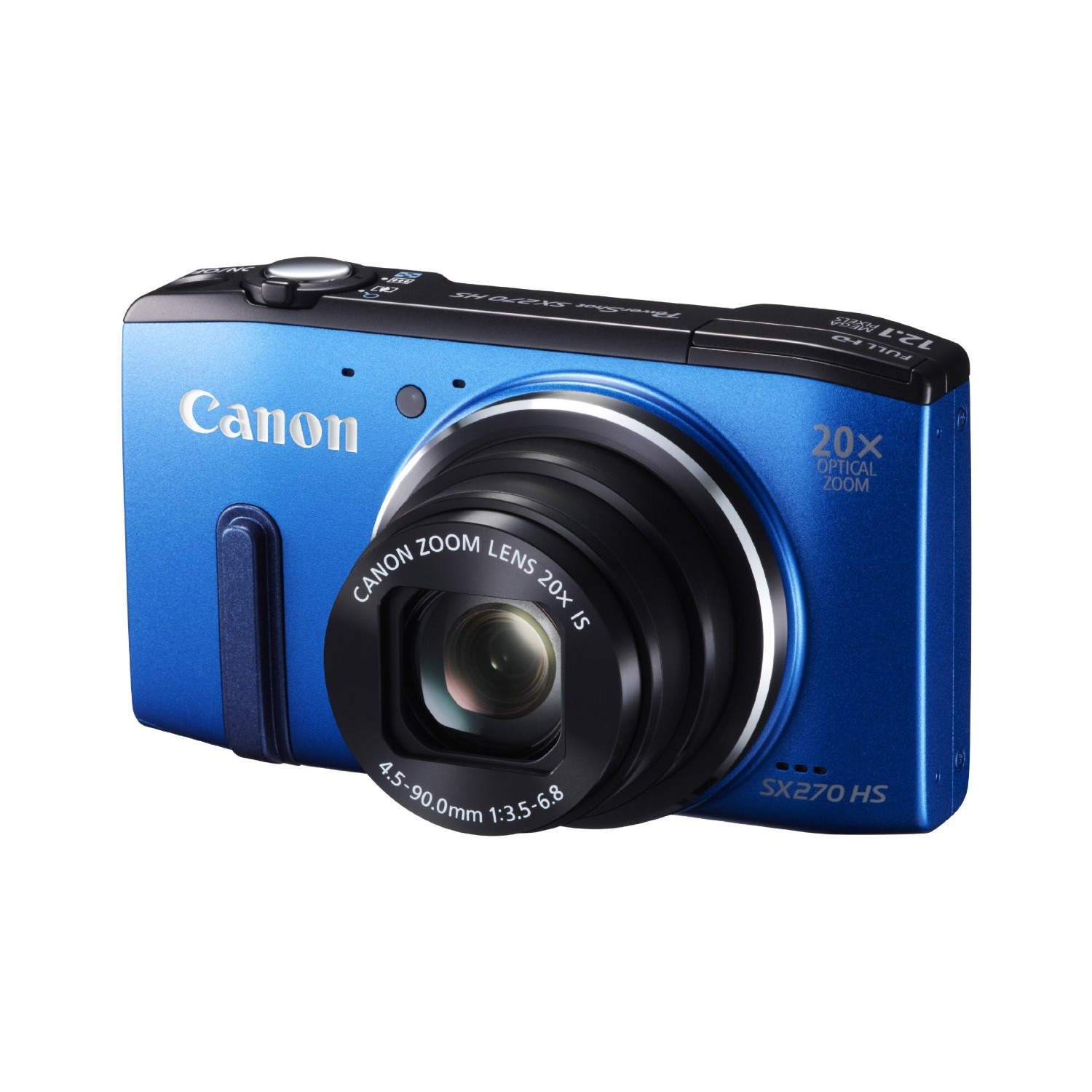 Canon PowerShot SX270 HS 12.1 MP Digital Camera - Blue - Laptops