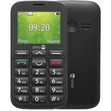 Doro 1380 Black 2.4" 8MB 2G Dual SIM Unlocked & SIM Free Mobile Phone