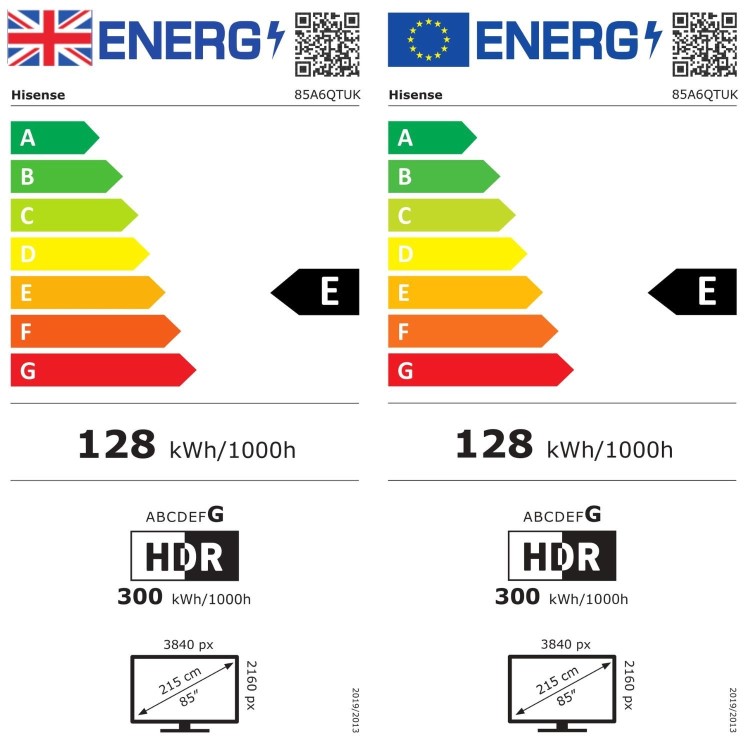 Hisense A6QTUK 85 inch Smart 4K Ultra HD TV