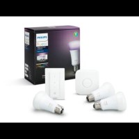 GRADE A1 - Philips Hue White & Colour Ambience E27 Smart Bulb Starter Kit - works with Alexa & Google Assistant