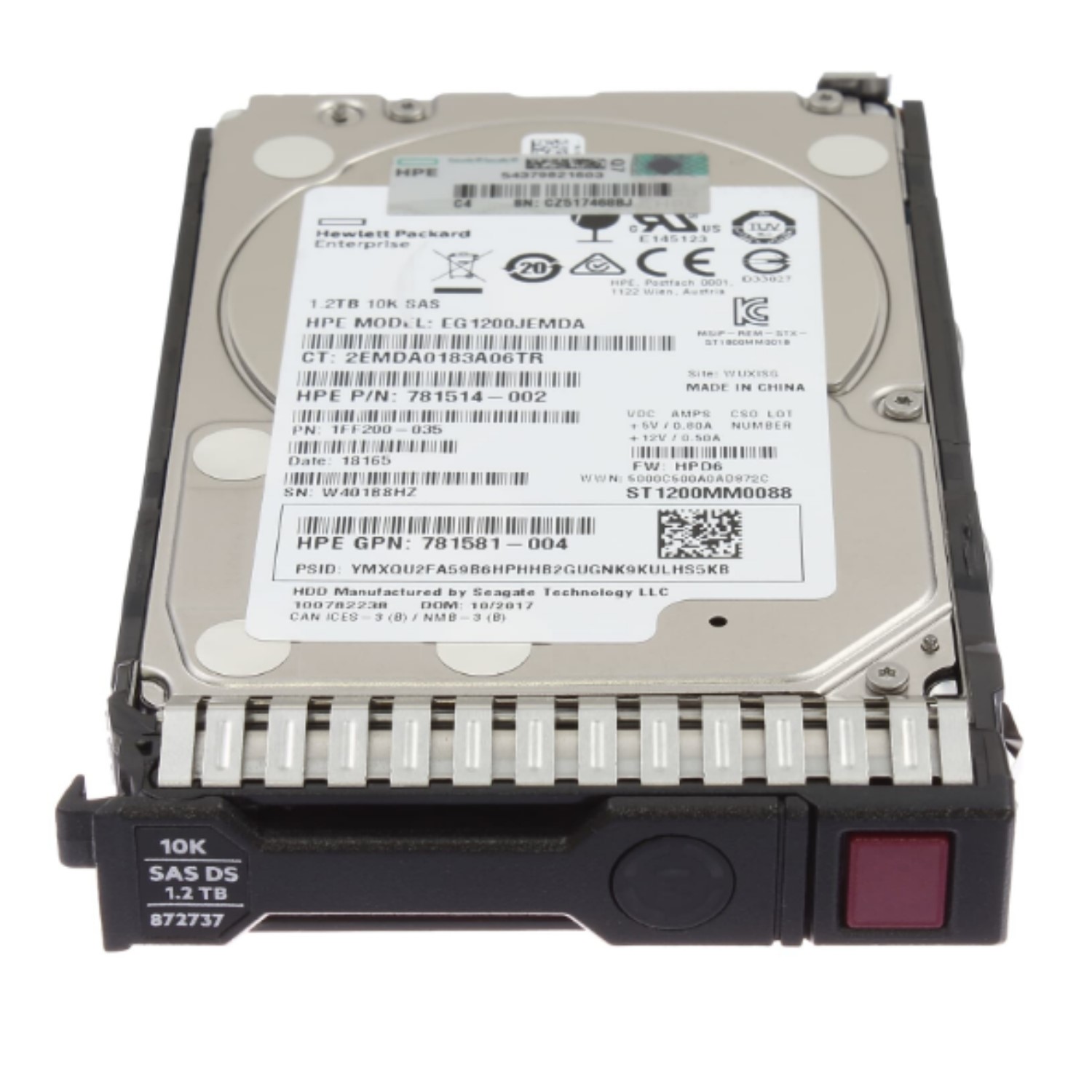 HPE - 1.2TB - SAS 12Gb/s - 10K - HDD 2.5