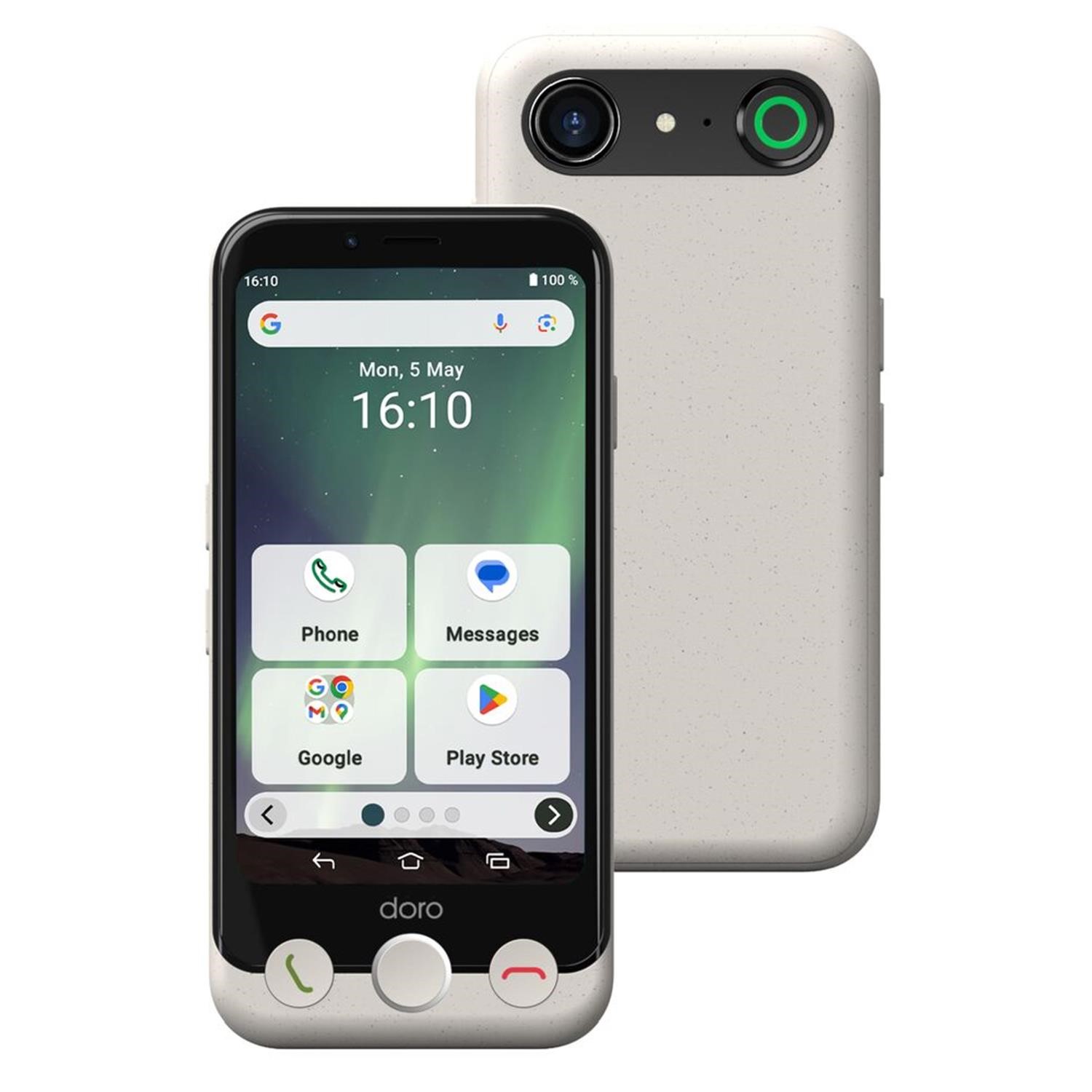 Doro Aurora A10 Bone 4.5 64GB 4G Unlocked & Sim Free Smartphone Black,White, Laptops Direct - 8881