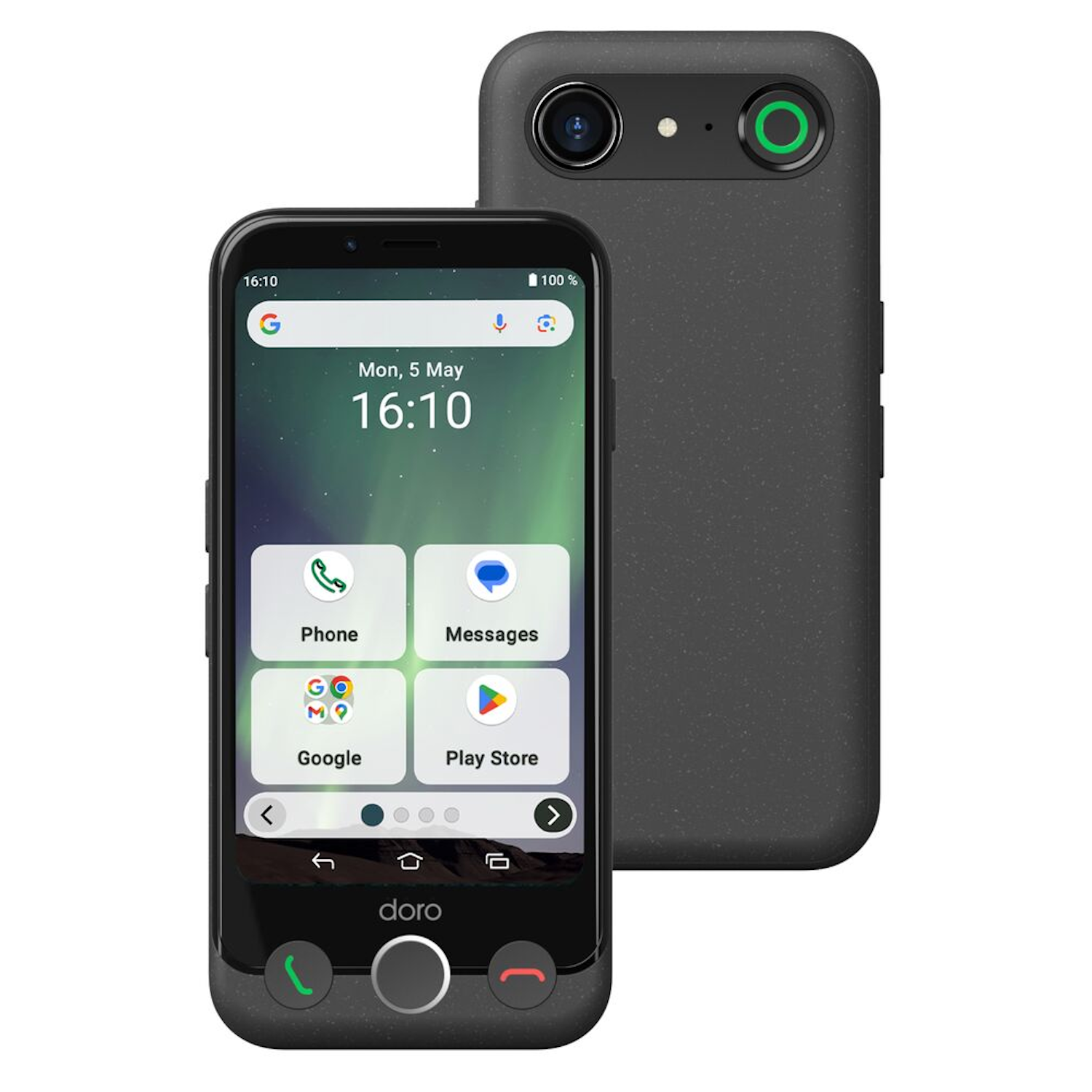 Doro Aurora A10 Graphite 4.5 64GB 4G Unlocked & Sim Free Smartphone Black, Laptops Direct - 8885