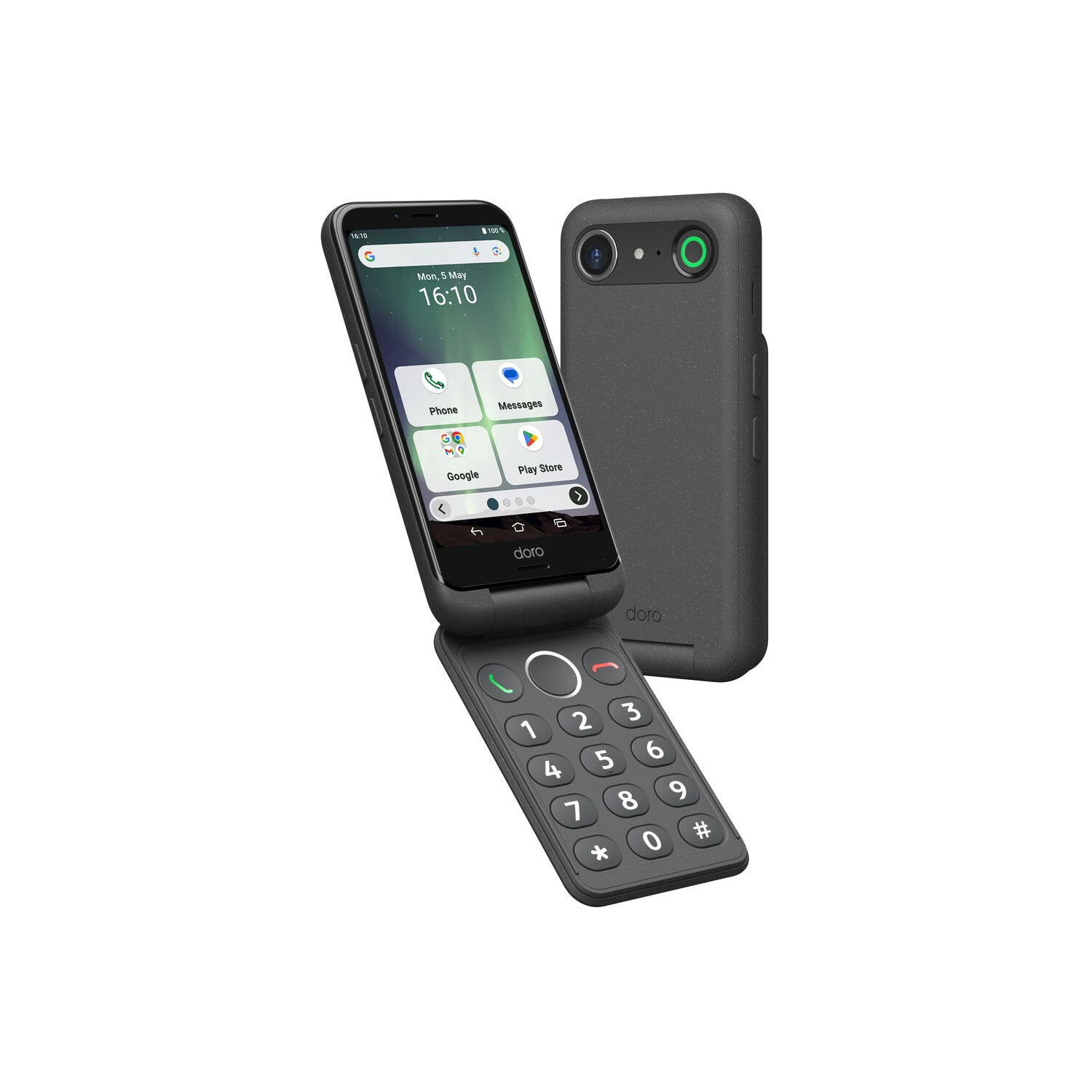 Doro Aurora A20 Graphite 4.5 64GB 4G Unlocked & Sim Free Smartphone Black, Laptops Direct - 8897
