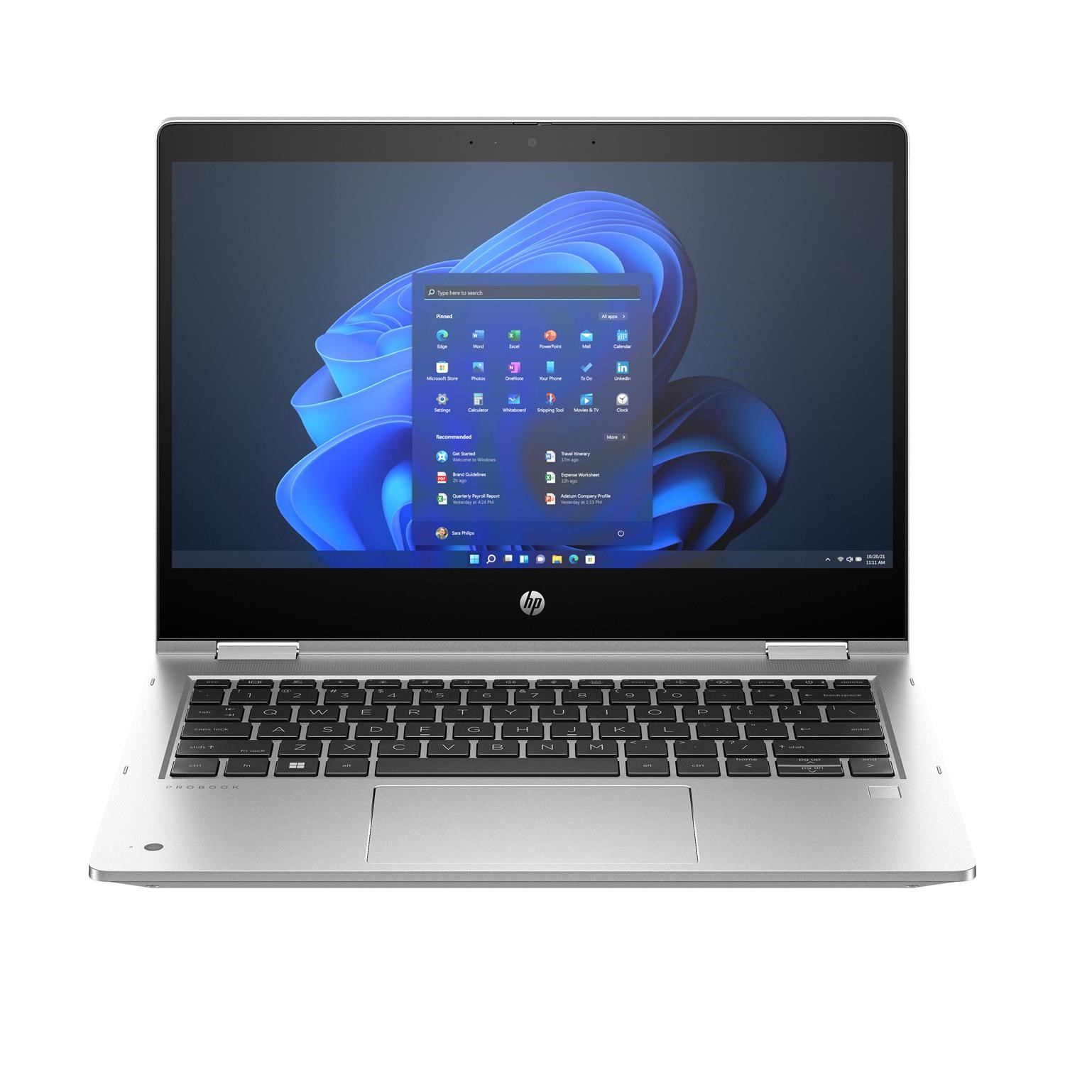HPPro X360 435 G10 AMD Ryzen 5 8GB RAM 256GB SSD 13.3 Inch Windows 11 Pro Laptop Silver, Laptops Direct - 8D414ES