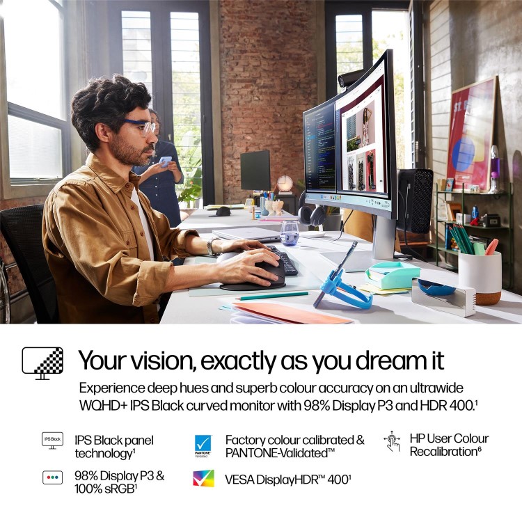 HP Series 7 Pro 738pu 38" IPS WQHD+ Thunderbolt 4 Curved Monitor