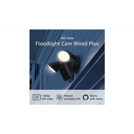 Ring 1080p HD Floodlight Cam Wired Plus - Black