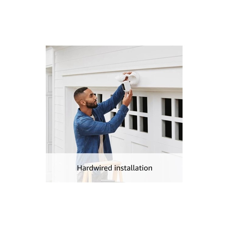 Ring 1080p HD Floodlight Cam Wired Plus - White