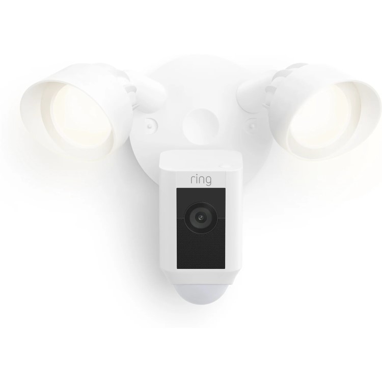 Ring 1080p HD Floodlight Cam Wired Plus - White
