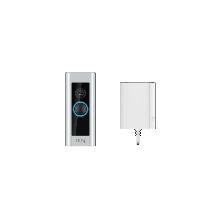 Ring Video Doorbell Pro with Plug-in Adapter - 1080p HD - Satin Nickel