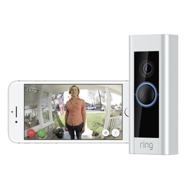 Ring Video Doorbell Pro with Plug-in Adapter - 1080p HD - Satin Nickel