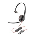 8X214A6 HP Poly Blackwire 3210 Monaural USB-C Headset +USB-C/A Adapter (Bulk)