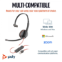 Poly Blackwire 3210 Wired Headset