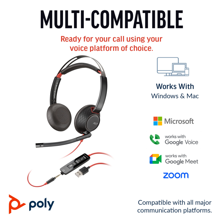 Poly Blackwire 5220 Wired Headset