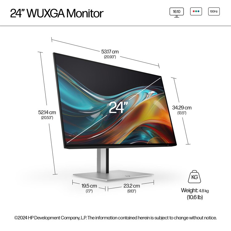 HP Series 7 Pro 724pn 24" IPS WUXGA 100Hz Monitor