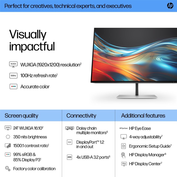 HP Series 7 Pro 724pn 24" IPS WUXGA 100Hz Monitor