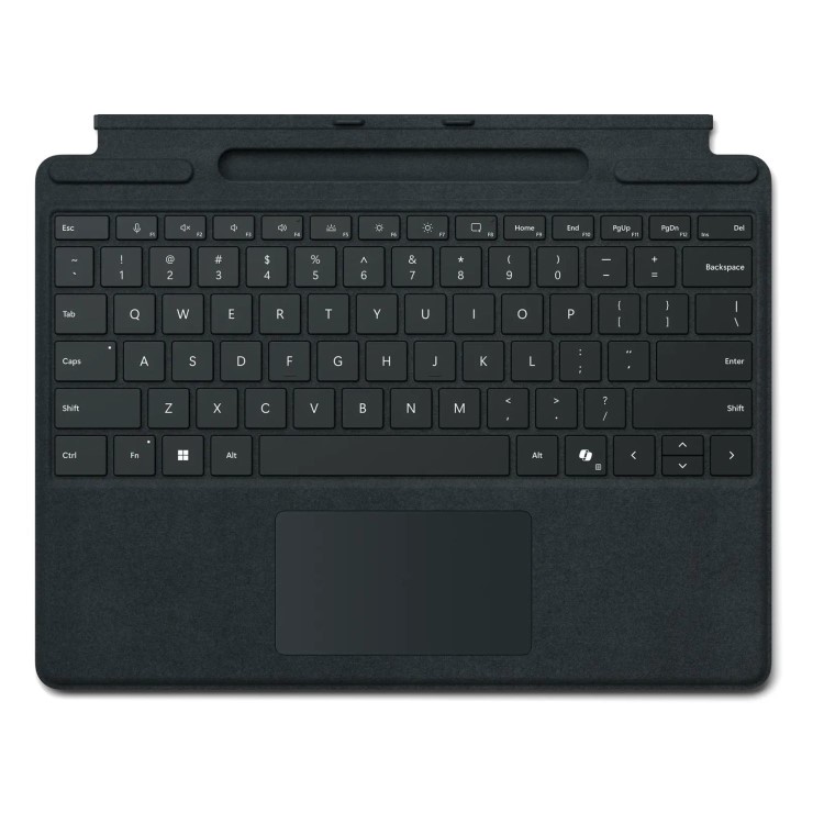 Microsoft Surface Pro X/8/9 Signature Keyboard with Copilot Button and Pen Storage - Black
