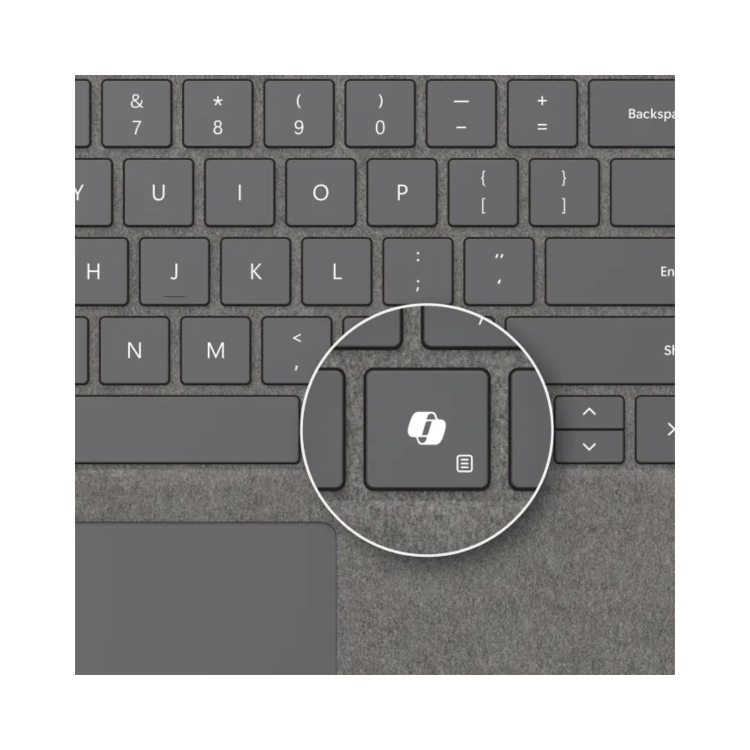Microsoft Surface Pro X/8/9/10/11 Signature Keyboard with Copilot Button and Pen Storage - Platinum