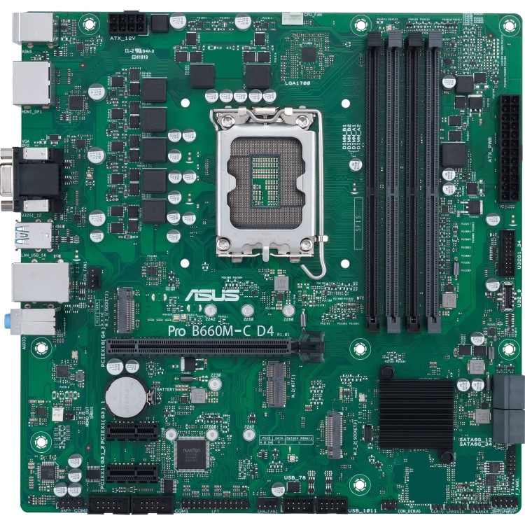 ASUS PRO B660M-C Intel B660 LGA 1700 DDR4 Micro ATX Motherboard