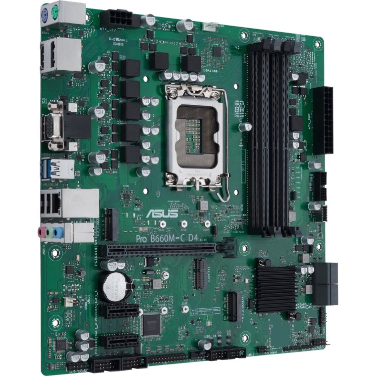 ASUS PRO B660M-C Intel B660 LGA 1700 DDR4 Micro ATX Motherboard
