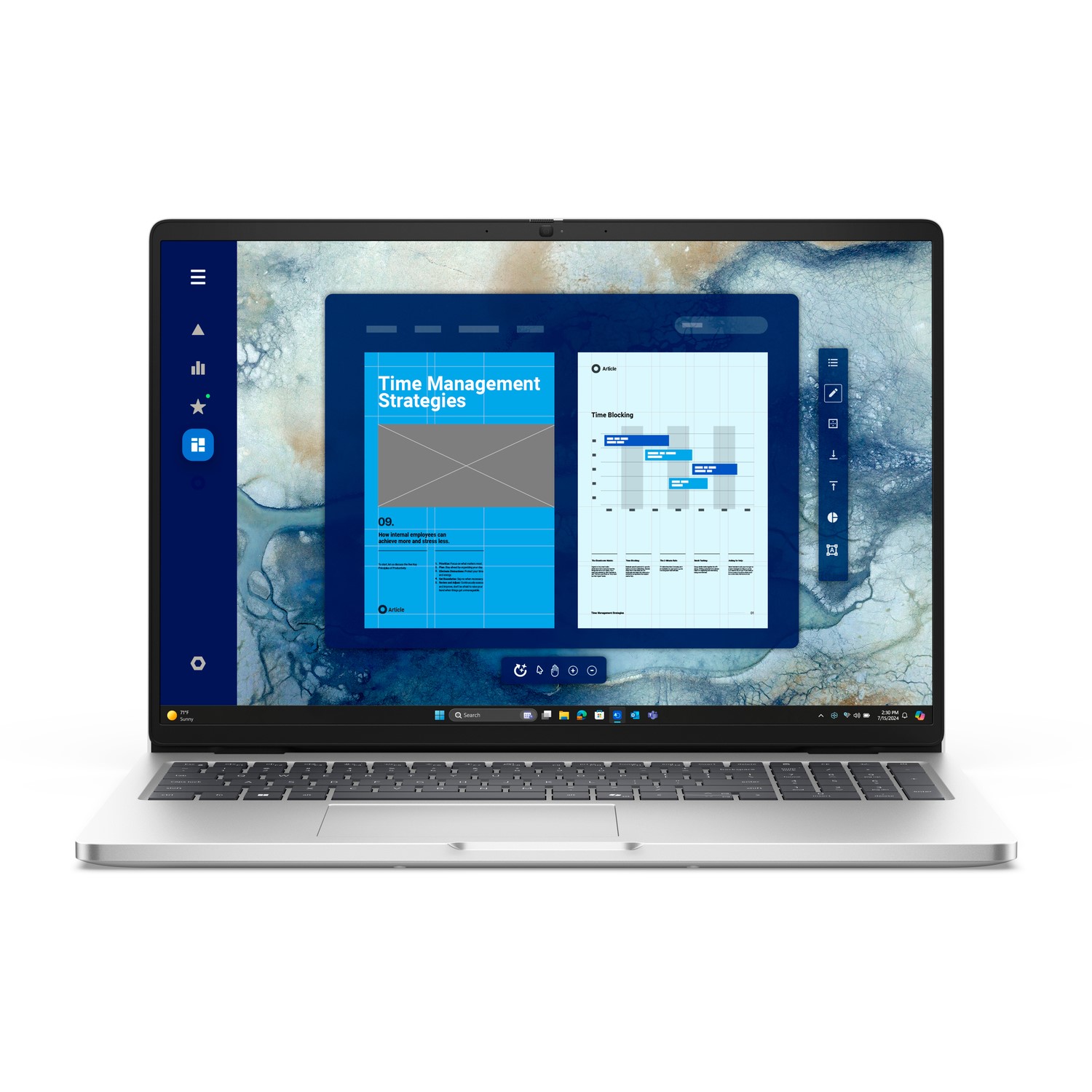 Dell Pro Intel Core Ultra 7 16Gb Ram 512Gb Ssd 16 Inch Windows 11 Pro Laptop Platinum,Silver