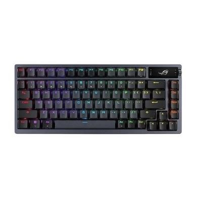 ASUS ROG Azoth 75 Wireless DIY Custom Gaming Keyboard, OLED display, Gasket-Mount, Three-Layer Dampening, Hot-Swappable Pre-lubed ROG