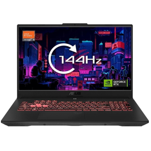 Asus TUF Gaming A17 AMD Ryzen 9 16GB 512GB RTX 4070 144Hz FHD 17.3 Inch Windows 11 Home Gaming Laptop