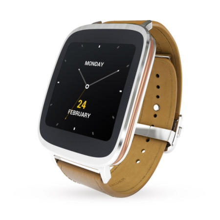 Asus Zen Watch Silver / Brown Leather