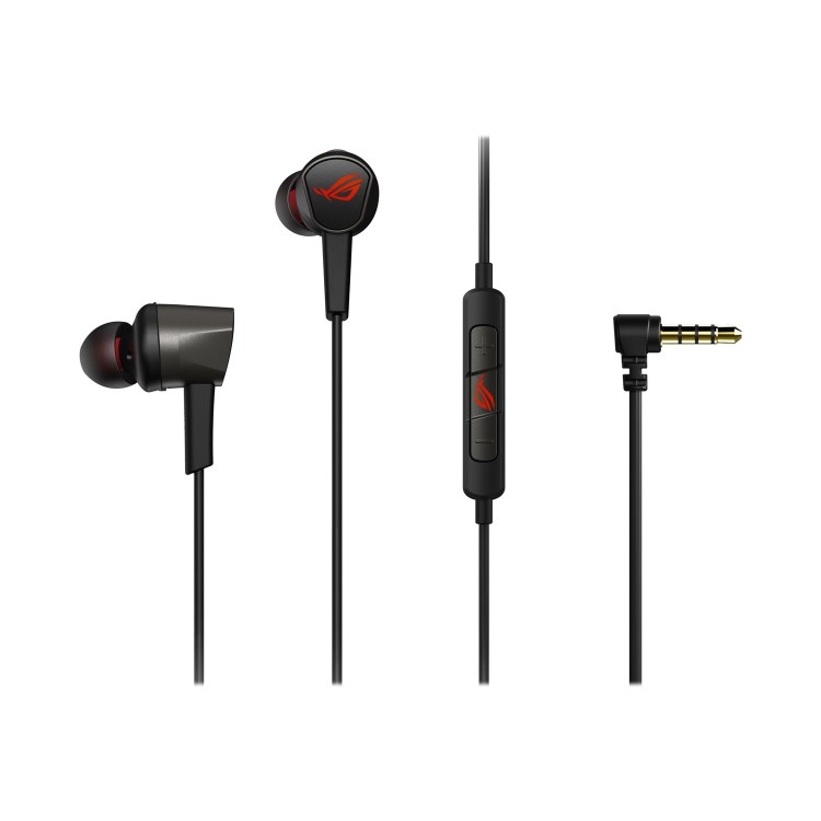 ROG Cetra II Core in-ear gaming headphones with liquid silicone rubber (LSR) drivers and a 3.5 mm connector 