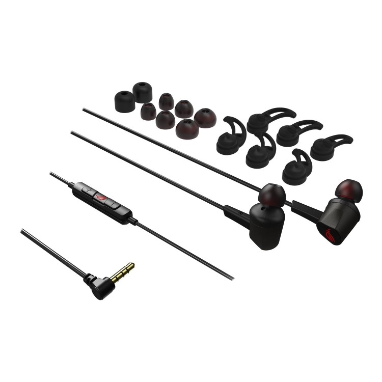ROG Cetra II Core in-ear gaming headphones with liquid silicone rubber (LSR) drivers and a 3.5 mm connector 