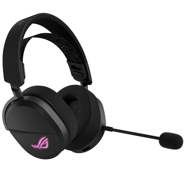 ASUS ROG Pelta Wireless Gaming Headset (BT, ROG SpeedNova 2.4GHz, USB-C, Lightweight 309g, 50mm ROG Titanium-Plated Drivers, 10mm Super-Wideband Mic, 60HR Battery, For PC, Switch, PS5)- Black