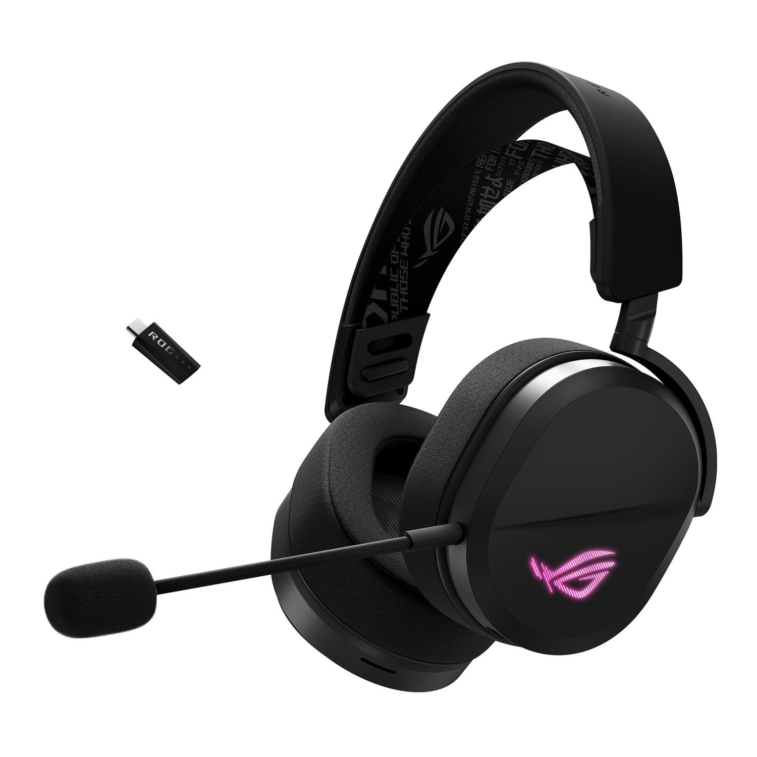 ROG Pelta Wireless Gaming Headset (BT ROG SpeedNova 2.4GHz USB C Lightweight 50mm ROG Titanium Plated Drivers