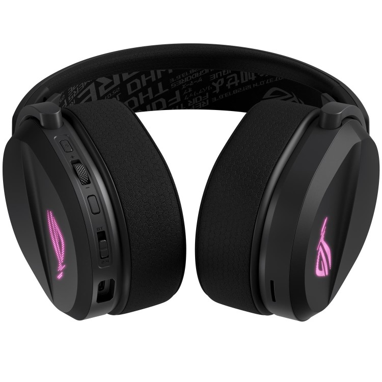 ASUS ROG Pelta Wireless Gaming Headset (BT, ROG SpeedNova 2.4GHz, USB-C, Lightweight 309g, 50mm ROG Titanium-Plated Drivers, 10mm Super-Wideband Mic, 60HR Battery, For PC, Switch, PS5)- Black