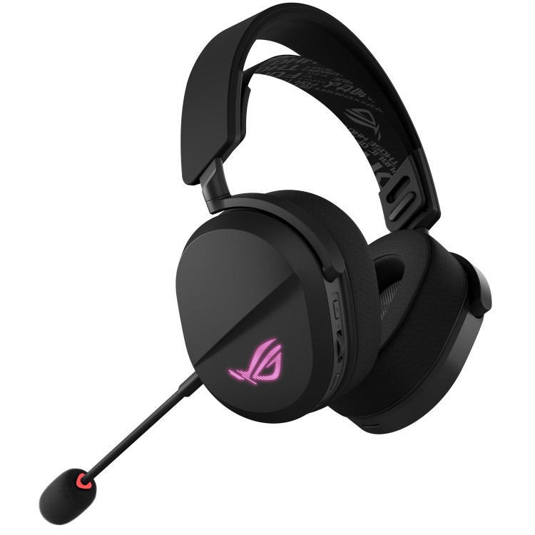 ASUS ROG Pelta Wireless Gaming Headset (BT, ROG SpeedNova 2.4GHz, USB-C, Lightweight 309g, 50mm ROG Titanium-Plated Drivers, 10mm Super-Wideband Mic, 60HR Battery, For PC, Switch, PS5)- Black
