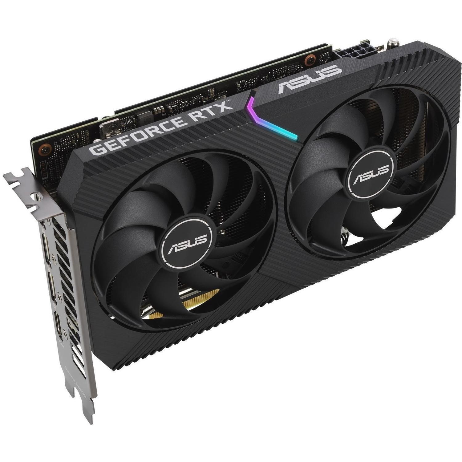 Asus NVIDIA Dual GeForce RTX 3060 Ti V2 8GB 1710MHz GDDR6 MINI OC - Main Image