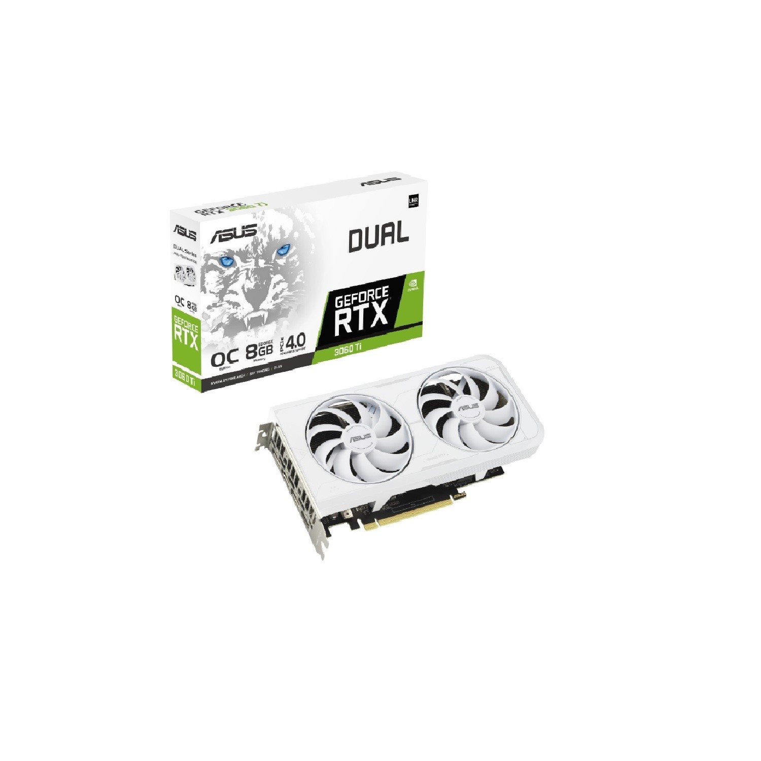 NVIDIA ASUS GeForce RTX3060Ti 8GB DUAL V2 OC 【グラフィックボード】 Asus GeForce RTX 3060Ti Dual OC White Edition 8GB GDDR6X PCI