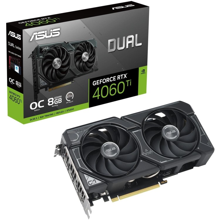 Asus Dual GeForce RTX 4060 Ti 8GB 2565 MHz GDDR6 OC Graphics Card