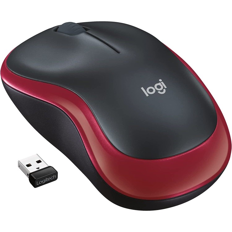 Logitech M185 Compact Wireless Mouse Red