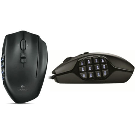 Logitech G600 Black MMO Gaming Mouse / 20 Programmable Buttons & RGB Backlit