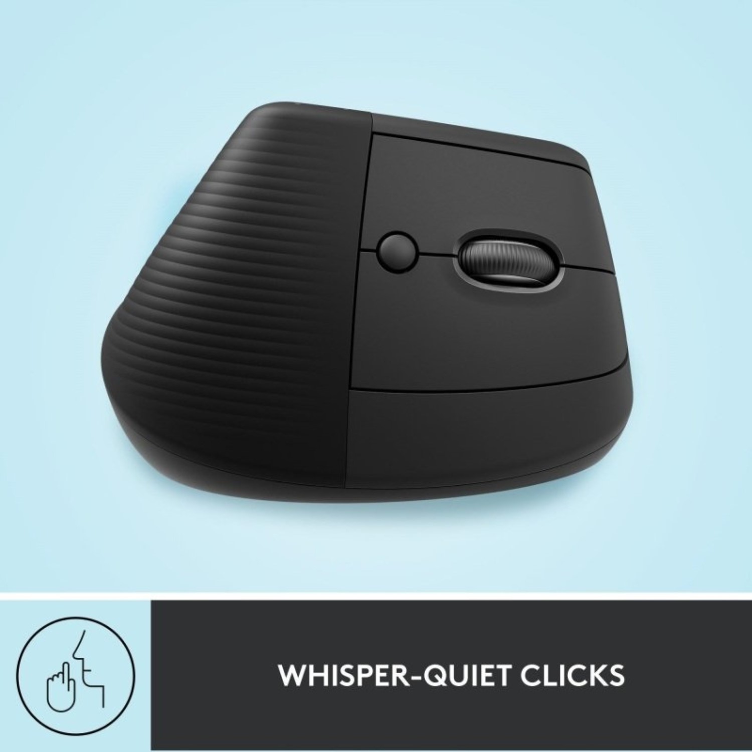 Logitech Lift Vertical Ergonomic Wireless Mouse Graphite - Laptops Direct