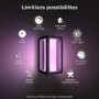 GRADE A3 - Philips Hue Outdoor Impress Wall Lantern Black - Slim