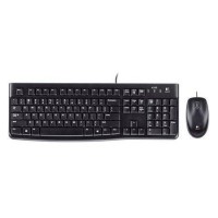 Box Opened Ex Demo Logitech MK120 Wired Keyboard and Mouse in Black
