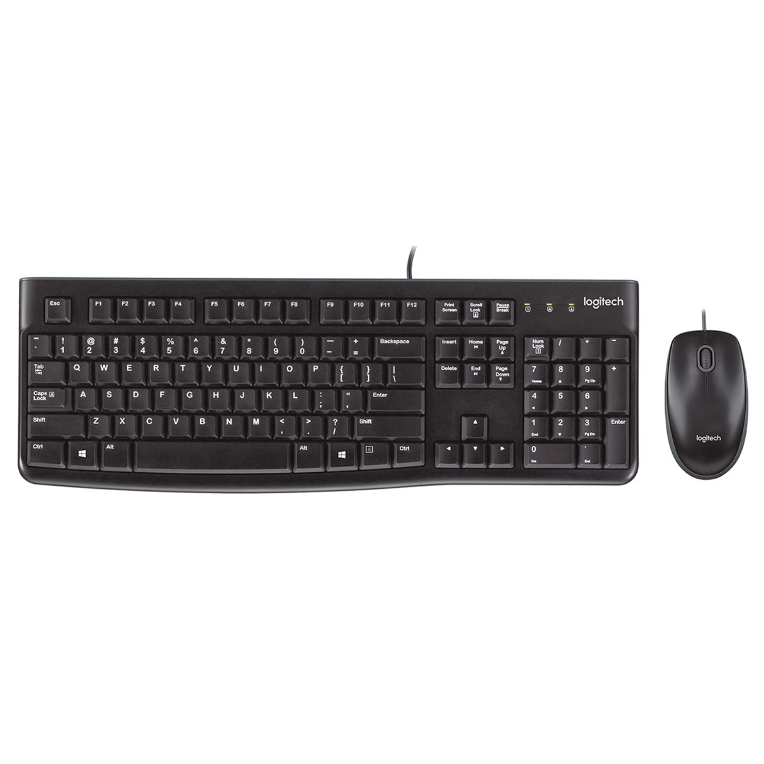 Logitech Mk120 Wired Keyboard And Mouse Combo Black, Laptops Direct - 920-002552