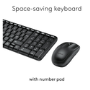 Logitech MK220 Wireless Keyboard and Mouse Combo Black